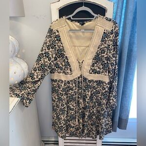 Torrid MINI GAUZE LACE-UP SKATER DRESS